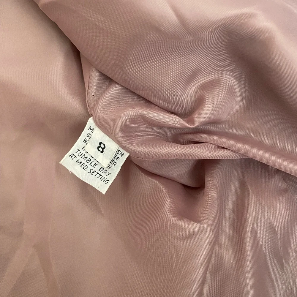 Vintage Samuel Robert by Peter Hatsi Androu Blush Pink Suede Like Blazer Jacket - Picture 11 of 12